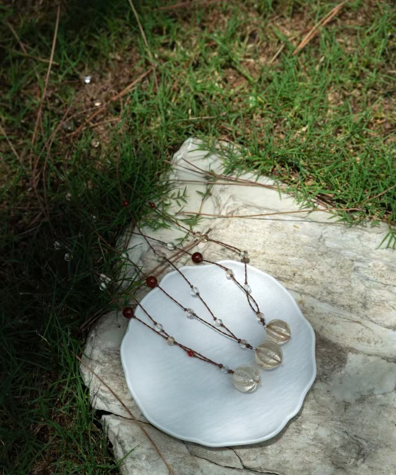 The Pilgrim | Nepali Crystal & Carnelian Amulet