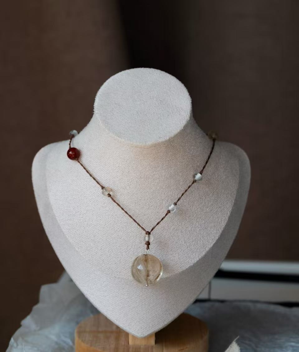 The Pilgrim | Nepali Crystal & Carnelian Amulet