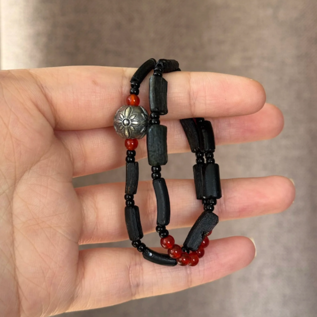 Ancient Roman Glass Double-Wrap Bracelet with Agate & S925 Silver – The Chronos