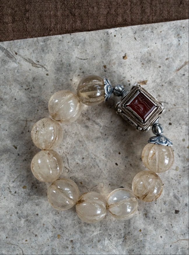 The Stillness Stone | White Agate Bracelet